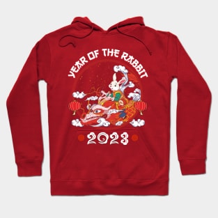 Lion Dance Zodiac Chinese New Year -2023 Year Of The Rabbit Hoodie